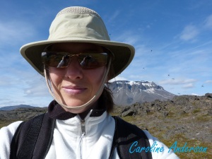 En voyage en Islande, nous étions assaillis par les mouches noires (voir autour de ma tête)
